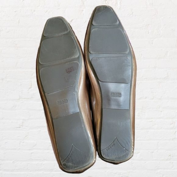 PRADA Dark Grey Patent Leather Loafers - Picture 2 of 6